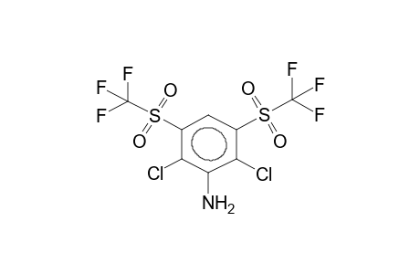 2,6-Dichloro-3,5-bis(trifluoromethylsulphonyl)aniline