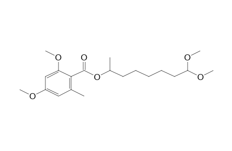 Benzoic acid, 2,4-dimethoxy-6-methyl-, (8,8-dimethoxy-2-octyl) ester