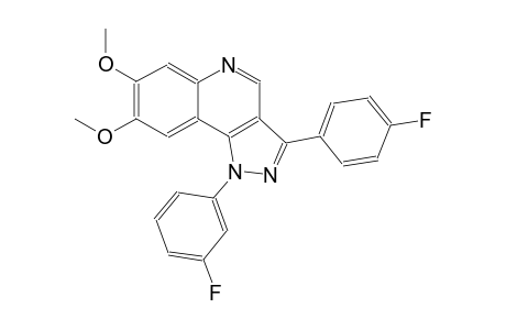 1-(3-fluorophenyl)-3-(4-fluorophenyl)-7,8-dimethoxy-1H-pyrazolo[4,3-c]quinoline