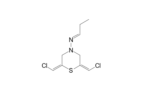 (2E,6E)-bis(Chloromethylidene)-N-[(E)-propylidenethiomorpholin-4-amine