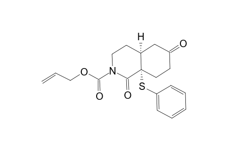 N-Allyloxycarbonyl-8a-(phenylthio)perhydroisoquinolin-1,6-dione