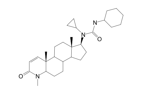 17.beta.-(Ureylene-N-cyclopropyl-N'-cyclohexyl)-4-methyl-4-aza-5.alpha.-androst-1-en-3-one