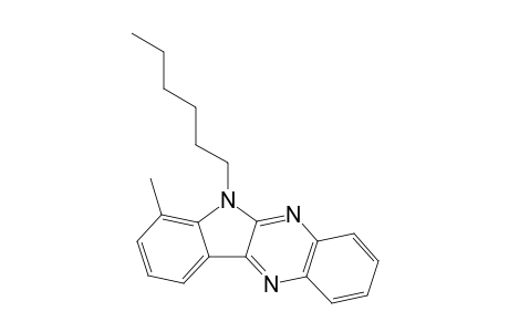 6-hexyl-7-methyl-6H-indolo[2,3-b]quinoxaline