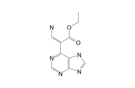 ETHYL-ALPHA-(AMINOETHYLENE)-9H-PURINE-6-ACETATE