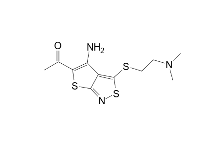 1-(4-Amino-3-([2-(dimethylamino)ethyl]sulfanyl)thieno[2,3-c]isothiazol-5-yl)ethanone