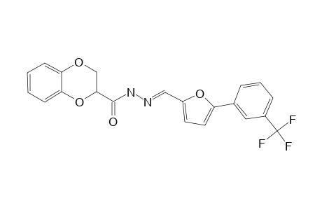 N-[(E)-[5-[3-(trifluoromethyl)phenyl]-2-furanyl]methylideneamino]-2,3-dihydro-1,4-benzodioxin-3-carboxamide