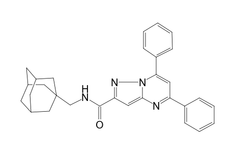 Pyrazolo[1,5-a]pyrimidine-2-carboxamide, 5,7-diphenyl-N-(tricyclo[3.3.1.1(3,7)]dec-1-ylmethyl)-
