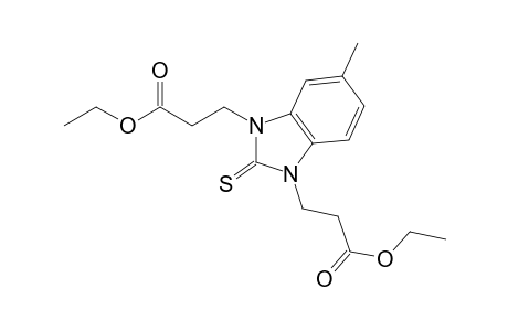 5-Methyl-2-thioxo-1,3-benzimidazolinedipropionic acid, diethyl ester