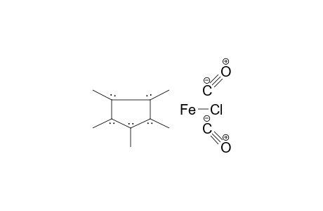 Iron, dicarbonylchloro[(1,2,3,4,5-.eta.)-1,2,3,4,5-pentamethyl-2,4-cyclopentadien-1-yl]-