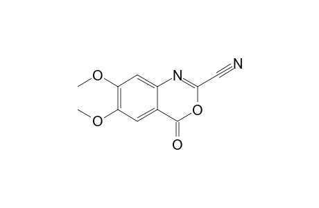 4-keto-6,7-dimethoxy-3,1-benzoxazine-2-carbonitrile