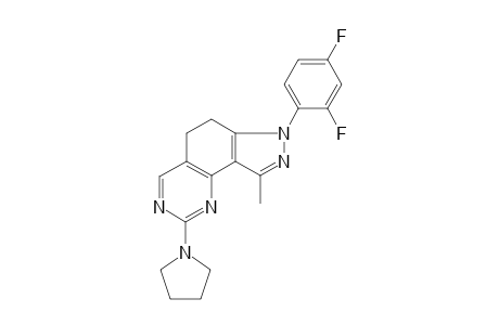 7-(2,4-difluorophenyl)-9-methyl-2-(1-pyrrolidinyl)-5,6-dihydropyrazolo[3,4-h]quinazoline