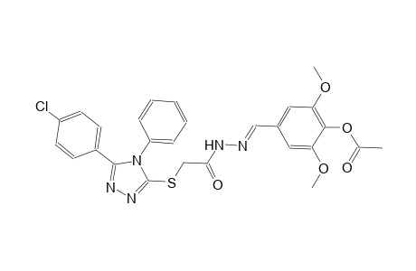 4-{(E)-[({[5-(4-chlorophenyl)-4-phenyl-4H-1,2,4-triazol-3-yl]sulfanyl}acetyl)hydrazono]methyl}-2,6-dimethoxyphenyl acetate