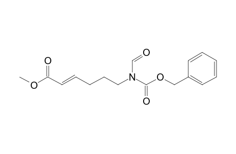 Methyl 6-[N-(benzyloxycarbonl)-N-formylamino]hexen-2-oate