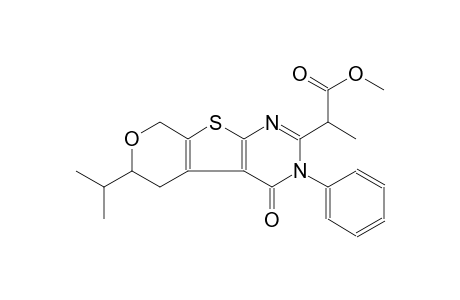 methyl 2-(6-isopropyl-4-oxo-3-phenyl-3,5,6,8-tetrahydro-4H-pyrano[4',3':4,5]thieno[2,3-d]pyrimidin-2-yl)propanoate