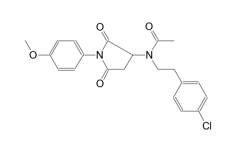 N-[2-(4-chlorophenyl)ethyl]-N-[1-(4-methoxyphenyl)-2,5-dioxo-3-pyrrolidinyl]acetamide