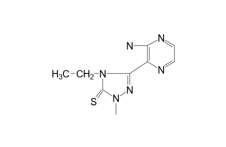 4-ETHYL-2-METHYL-5-(3'-AMINO-2'-PYRAZINYL)-1,2,4-TRIAZOLE-3-THIONE