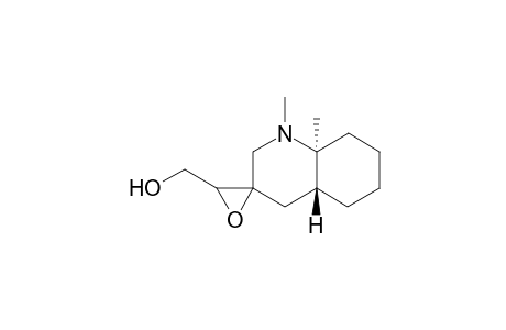 Spiro[2-aza-trans-1,2-dimethylbicyclo[4.4.0)decane,-4,2'-3'-hydroxymethyl-oxirane]