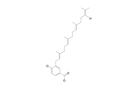 4-hydroxy-3-[(2E,6E,10E)-3,7,11,15-tetramethylhexadeca-2,6,10,14-tetraenyl]benzoic acid