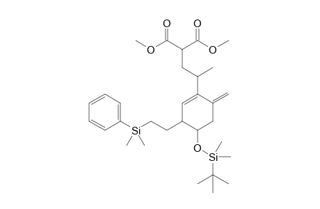 3-Methylene-2-[4,4-di(methoxycarbonyl)but-2-yl]-5-(tert-butyldimethylsiloxy)-6-[2-(phenyldimethylsilyl)ethyl]cyclohexene