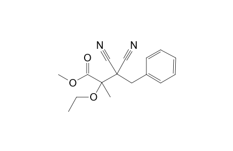 3-Benzyl-3,3-dicyano-2-ethoxy-2-methyl-propionic acid methyl ester