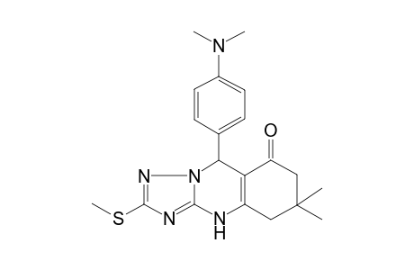 9-(4-Dimethylaminophenyl)-6,6-dimethyl-2-methylsulfanyl-1,5,7,9-tetrahydro-[1,2,4]triazolo[5,1-b]quinazolin-8-one