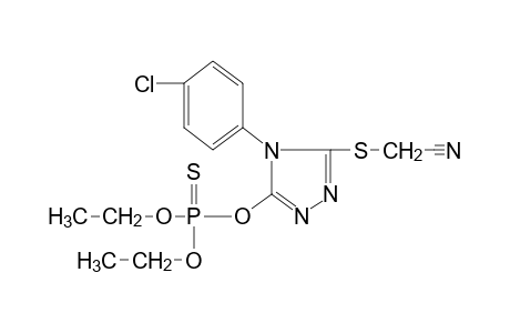 {[4-(p-chlorophenyl)-5-hydroxy-4H-1,2,4-triazol-3-yl]thio}acetonitrile, O-ester with O,O-diethyl phosphorothioate