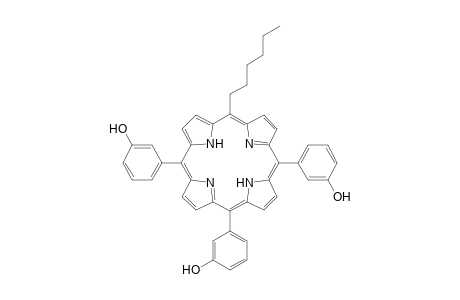 5-Hexyl-10,15,20-tris(3-hydroxyphenyl)porphyrin