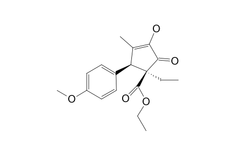 (1S*,5S*)-ethyl 1-ethyl-3-hydroxy-5-(4-methoxyphenyl)-4-methyl-2-oxocyclopent-3-enecarboxylate