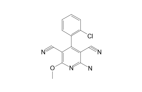 2-amino-4-(o-chlorophenyl)-6-methoxy-3,5-pyridinedicarbonitrile