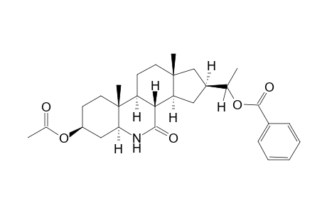 (20R)-6-Aza-7-oxo-5.alpha.-pregnan-3.beta.,20-diyl acetate benzoate