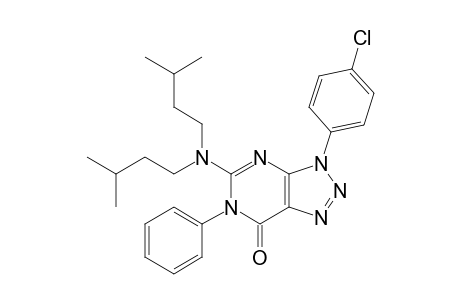 3-(4-Chlorophenyl)-5-di(iso-pentyl)amino-6-phenyl-3,6-dihydro-7H-1,2,3-triazolo[4,5-d]pyrimidin-7-one