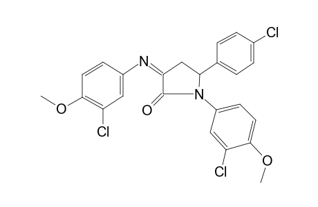 1-(3-Chloro-4-methoxyphenyl)-3-(3-chloro-4-mehtoxyphenylimino)-5-(4-chlorophenyl)-2-pyrrolidinone