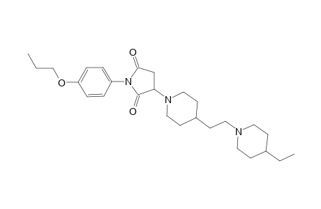 3-{4-[2-(4-Ethylpiperidin-1-yl)ethyl]piperidin-1-yl}-1-(4-propoxyphenyl)pyrrolidine-2,5-dione