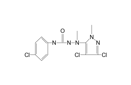 4-(p-chlorophenyl)-1-(3,4-dichloro-1-methylpyrazol-5-yl)-1-methylsemicarbazide