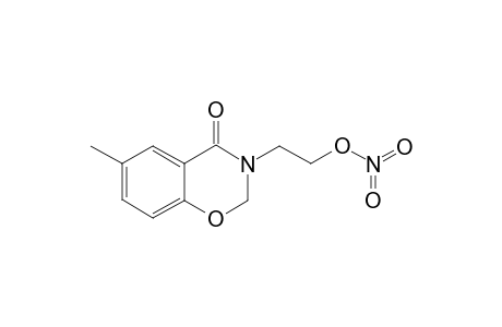 nitric acid 2-(4-keto-6-methyl-2H-1,3-benzoxazin-3-yl)ethyl ester