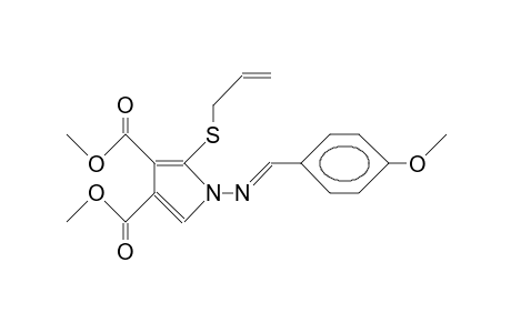 1H-Pyrrole-3,4-dicarboxylic acid, 1-[[(4-methoxyphenyl)methylene]amino]-2-(2-propenylthio)-, dimethyl ester