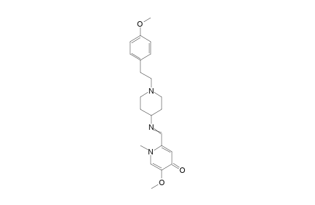 2-((1-(4-Methoxyphenethyl)piperidin-4-ylimino)methyl)-5-(methoxy)-1-methylpyridin-4(1H)-one