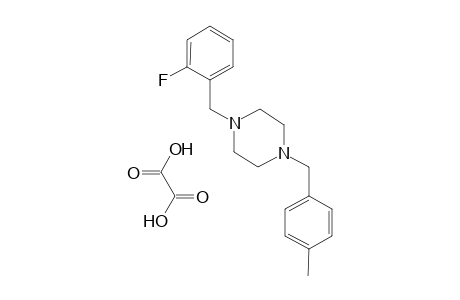 1-(2-Fluorobenzyl)-4-(4-methylbenzyl)piperazine oxalate