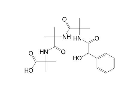 Alanine, N-[N-[N-(hydroxyphenylacetyl)-2-methylalanyl]-2-methylalanyl]-2-methyl-, (.+-.)-