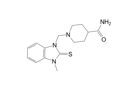 1-[(3-methyl-2-thioxo-2,3-dihydro-1H-benzimidazol-1-yl)methyl]-4-piperidinecarboxamide