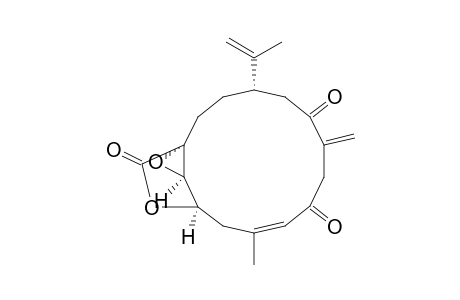 15,17-Dioxatricyclo[11.2.2.01,14]heptadec-10-ene-6,9,16-trione, 11-methyl-7-methylene-4-(1-methylethenyl)-, (1R*,4S*,10Z,13R*,14R*)-(-)-