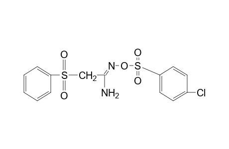 O-[(p-chlorophenyl)sulfonyl]-2-(phenylsulfonyl)acetamidoxime