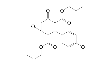 4-Hydroxy-2-(4-hydroxyphenyl)-4-methyl-6-oxocyclohexane-1,3-dicarboxylic acid bis(2-methylpropyl) ester