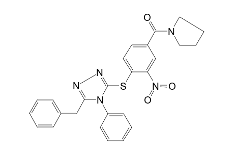 4H-1,2,4-triazole, 3-[[2-nitro-4-(1-pyrrolidinylcarbonyl)phenyl]thio]-4-phenyl-5-(phenylmethyl)-