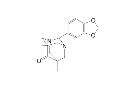 2-(1,3-benzodioxol-5-yl)-5,7-dimethyl-1,3-diazatricyclo[3.3.1.1~3,7~]decan-6-one