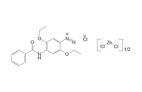 4-benzamino-2,5-diethoxybenzenediazonium chloride, compound with zinc chloride