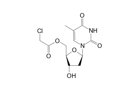 2-chloroacetic acid [(2R,3S,5R)-5-(2,4-diketo-5-methyl-pyrimidin-1-yl)-3-hydroxy-tetrahydrofuran-2-yl]methyl ester