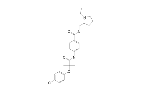 2-(p-chlorophenoxy)-4-{[(1-ethyl-2-pyrrolidinyl)methyl]carbamoyl}-2-methylpropionanilide