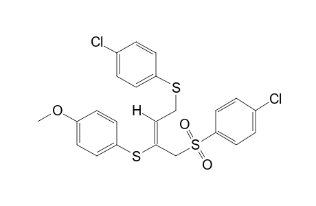 (E)-p-{{3-[(p-chlorophenyl)thio]-1-{[(p-chlorophenyl)sulfonyl]methyl}propenyl}thio]anisole
