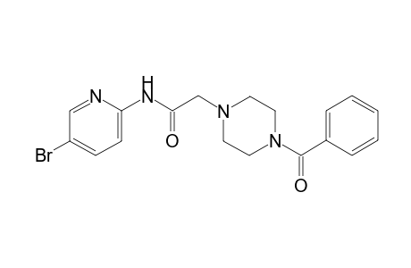 2-(4-benzoyl-1-piperazinyl)-N-(5-bromo-2-pyridinyl)acetamide